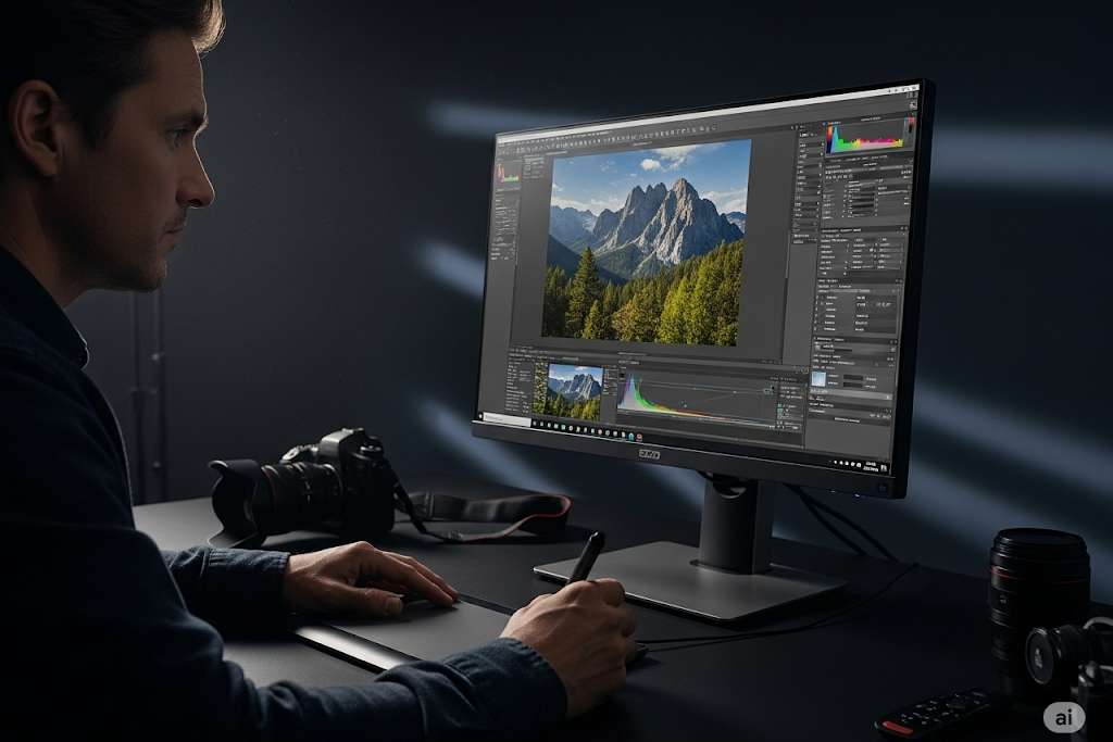 Traitement photo en labo numérique